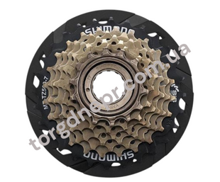 Трещотка Shimano 7скор, Tourney MF-TZ500, 14-28Т, защита спиц (вольнобег)